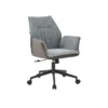 2 Poltrone da Ufficio Girevoli con rotelle Grigio e Marrone