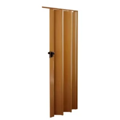 Porta a Soffietto Deluxe Noce 85x214H cm in PVC Pannello Doppio