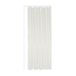 Porta a Soffietto in PVC Bianco con Maniglia Riducibile