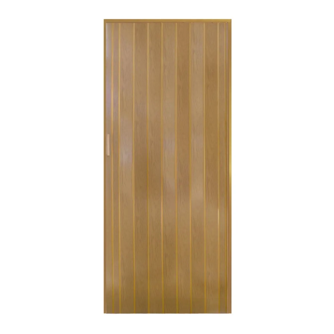 Porta a Soffietto in PVC Noce con Maniglia Riducibile