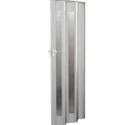 Porta a Soffietto Royal Bianco 85x214H cm Inserti PS Motivo ad Onda
