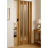 Porta a Soffietto Royal Noce 85x214H cm Inserti PS Motivo ad Onda