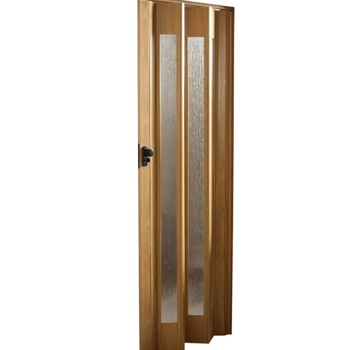 Porta a Soffietto Royal Noce 85x214H cm Inserti PS Motivo ad Onda