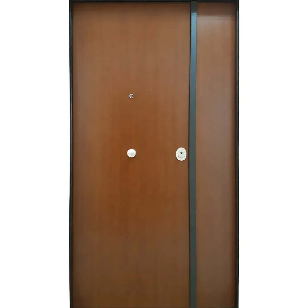 Porta Blinda 2 Ante da Interno Configurabile Classe 3-4 Noce e Bianco
