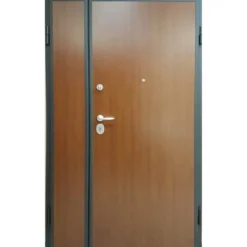 Porta Blindata 2 Ante Portoncino Ingresso per Esterno Pannelli Verdi Coibentato