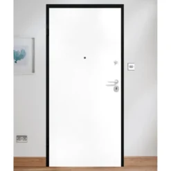 Porta Blindata Bianca per Esterno con Pannello in Vetroresina
