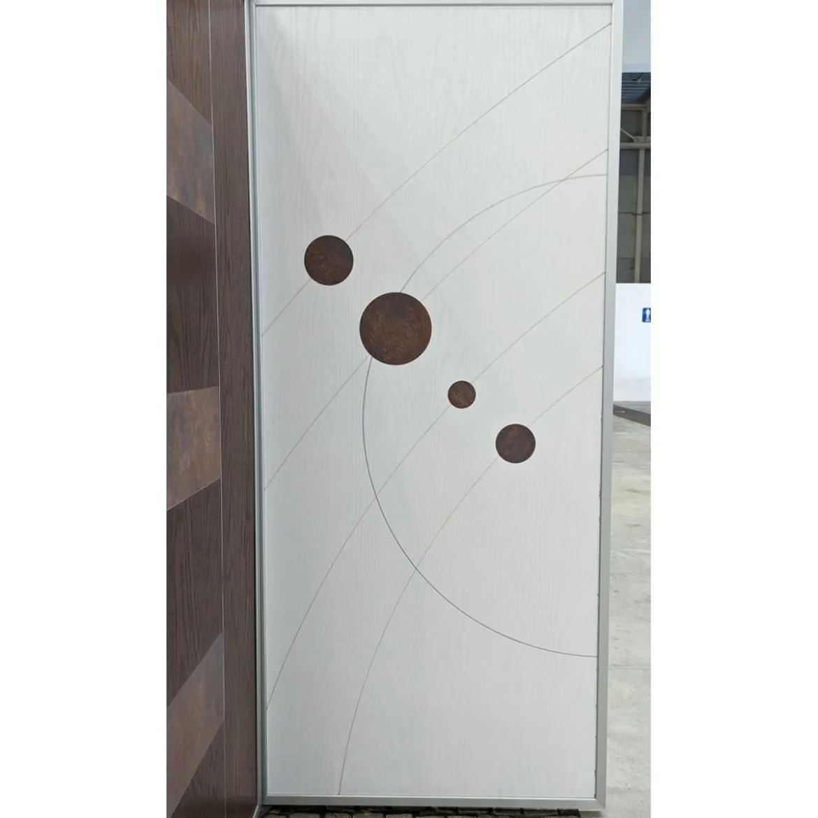 Porta Blindata con Pannello Inserti Giove in Vetroresina per Esterno