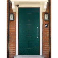 Porta Blindata con Pannello per Esterno in Vetroresina Portoncino Ingresso Verde
