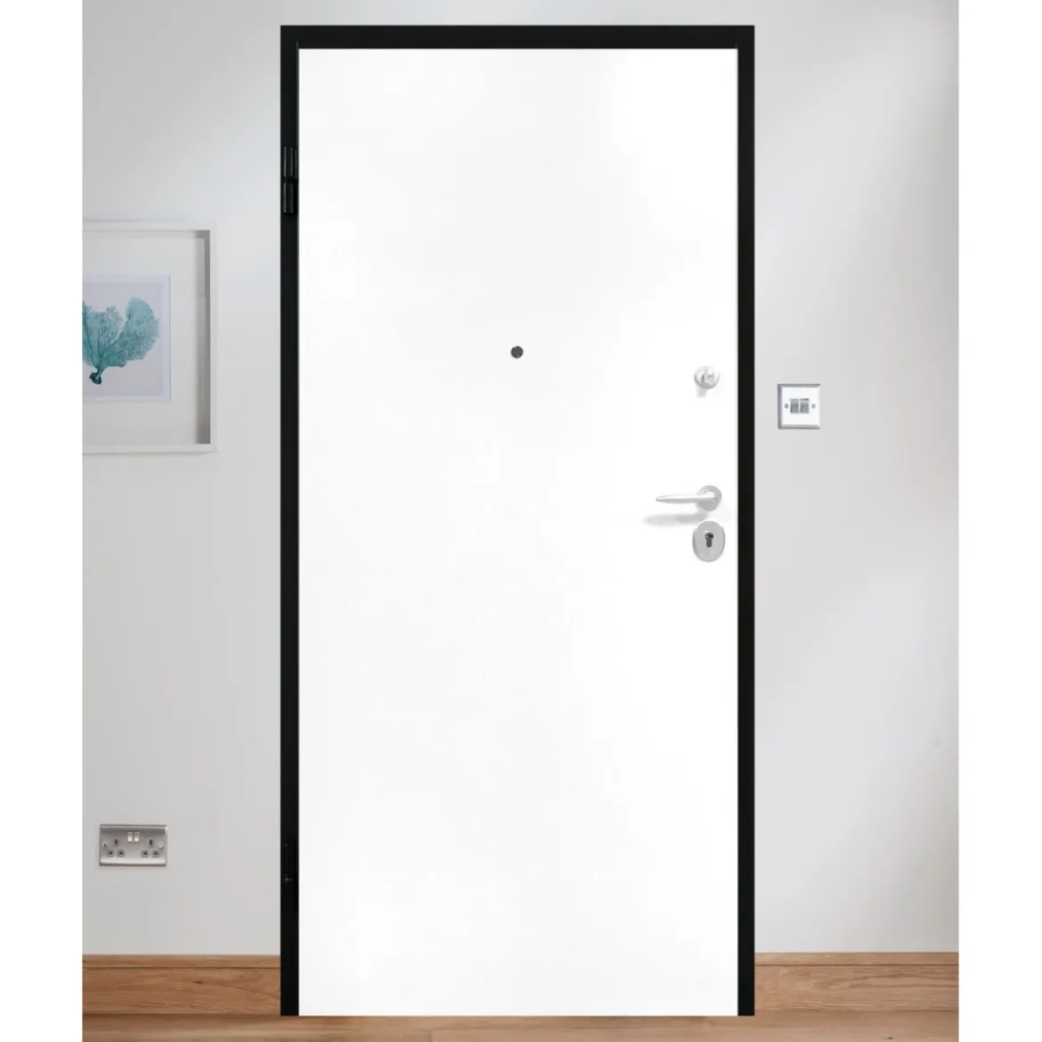 Porta Blindata da Esterno Classe 3 o Classe 4 con Rivestimento Grigio