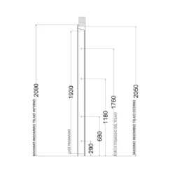 Porta Blindata di Sicurezza Easy Bianca 82x193 cm per Ingresso