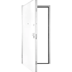 Porta Blindata Pannelli e Telaio Bianco da Interno per Ingresso con Cilindro EU