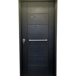 Porta Blindata 90x210 per Ingresso da Esterno Grigio interno Bianco con Maniglione