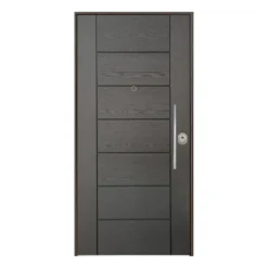 Porta Blindata 90x210 per Ingresso da Esterno Grigio interno Bianco con Maniglione