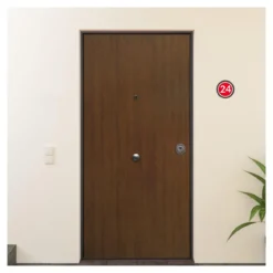 Porta Blindata 100x210 per Interno Portone di Sicurezza Noce