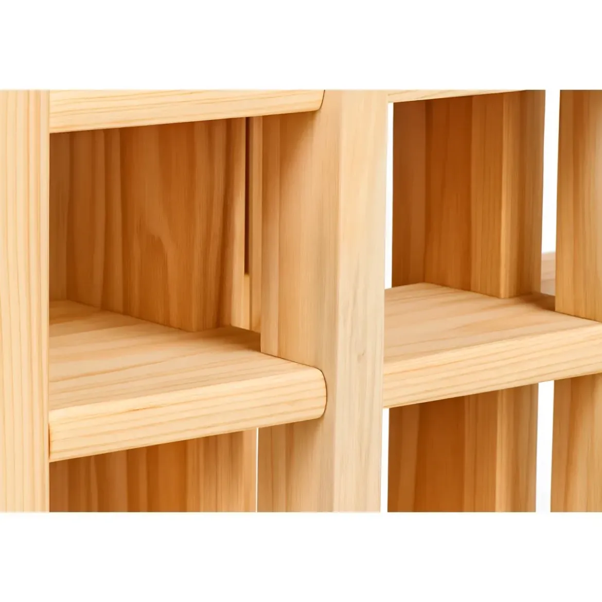 Portabottiglie in Legno Pino Naturale Espositore Modulare da Appoggio