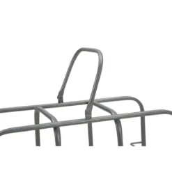 Portabottiglie in Metallo 9 Posti Grigio Scuro Rack Vino Salvaspazio