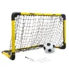Porta Calcio Estendibile Pieghevole 90x60x42 Rete con Pompa e Palla