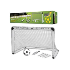Porta Calcio Goal Striker Pieghevole 90x59x61 h Rete Palla 4 Piccchetti Calcetto
