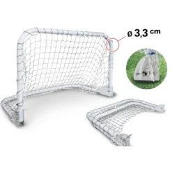 Porta da Calcio Pieghevole 92x56x50 cm Salvaspazio Acciaio Impermeabile