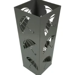 Portaombrelli da Ingresso in Metallo Design Ombrelli Grigio 19x19