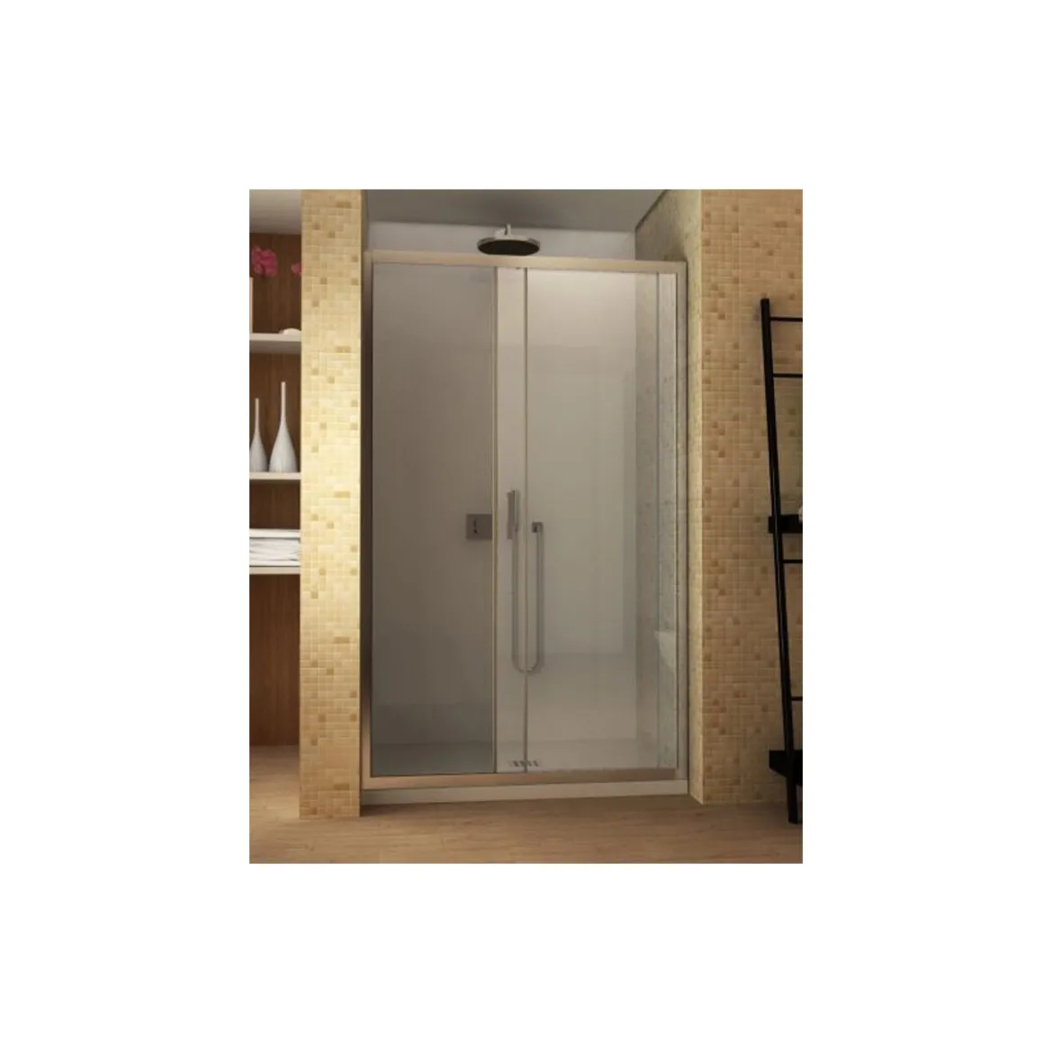 Porta Scorrevole Box Doccia per Nicchia Anta Vetro Opaco 6 mm