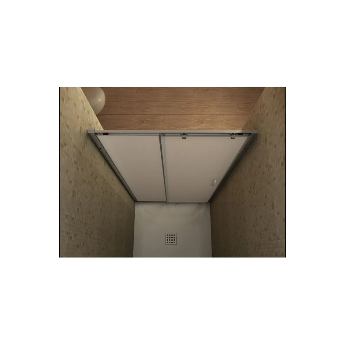 Porta Scorrevole Box Doccia per Nicchia Anta Vetro Opaco 6 mm