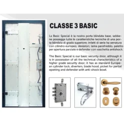 Portone Blindato per Interno Classe 3 Porta Blindata Ingresso Noce Portoncino