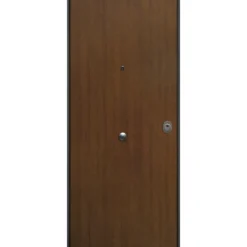 Portone Blindato per Interno Classe 4 Liscio Antieffrazione Colore Noce Medio