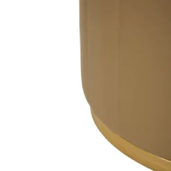 Pouf con Contenitore Similpelle Marrone Oro Moderno Soggiorno Camera