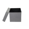 Pouf Contenitore Grigio Chiaro Quadrato 38x38x40 cm