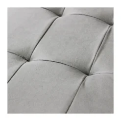 Pouf Contenitore Poggiapiedi per Soggiorno Tortora Rettangolare 76x38 cm