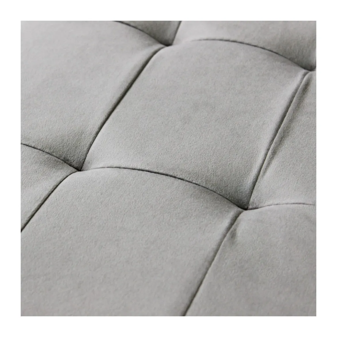 Pouf Contenitore Poggiapiedi per Soggiorno Tortora Rettangolare 76x38 cm