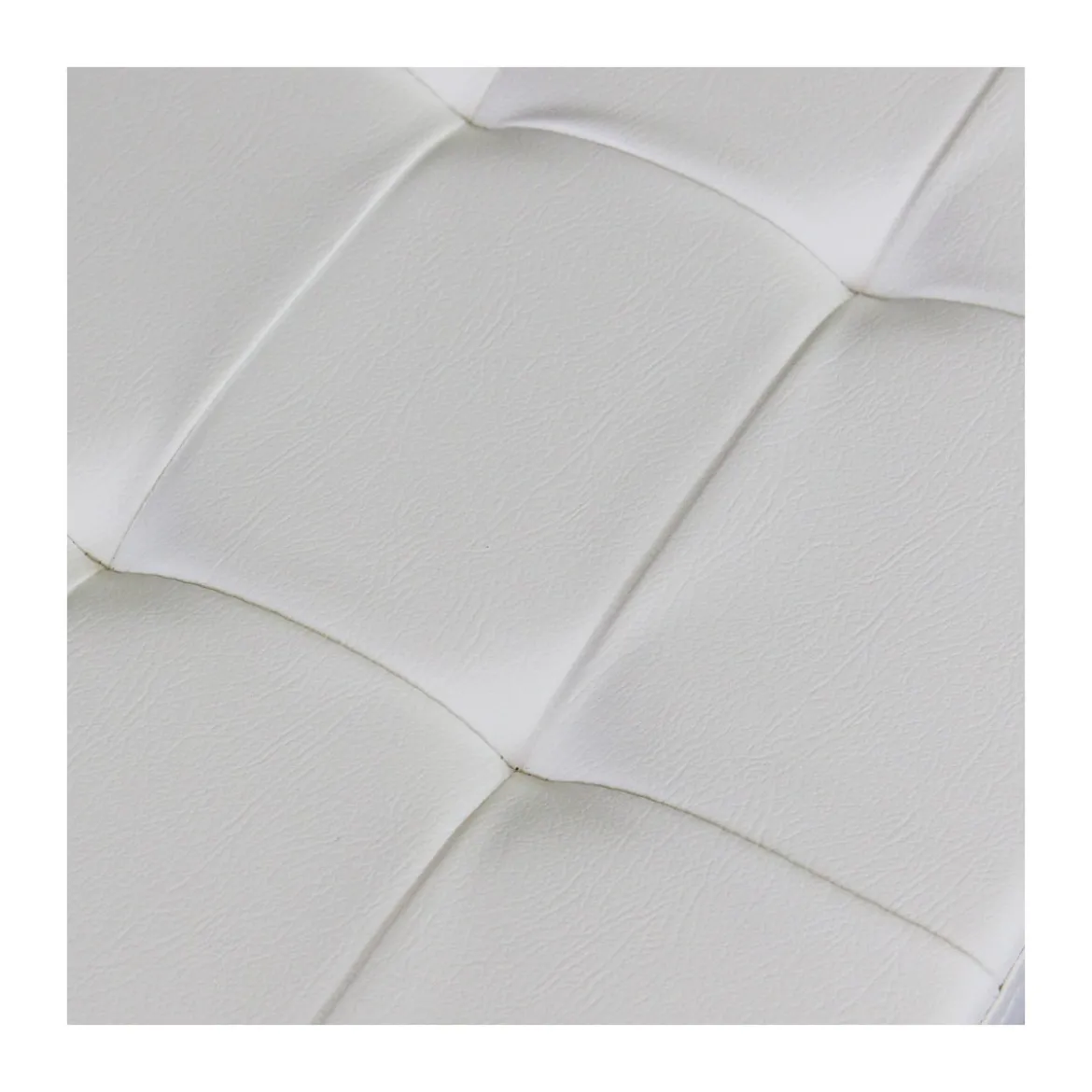 Pouf Contenitore Poggiapiedi Bianco Rettangolare 76x38 cm