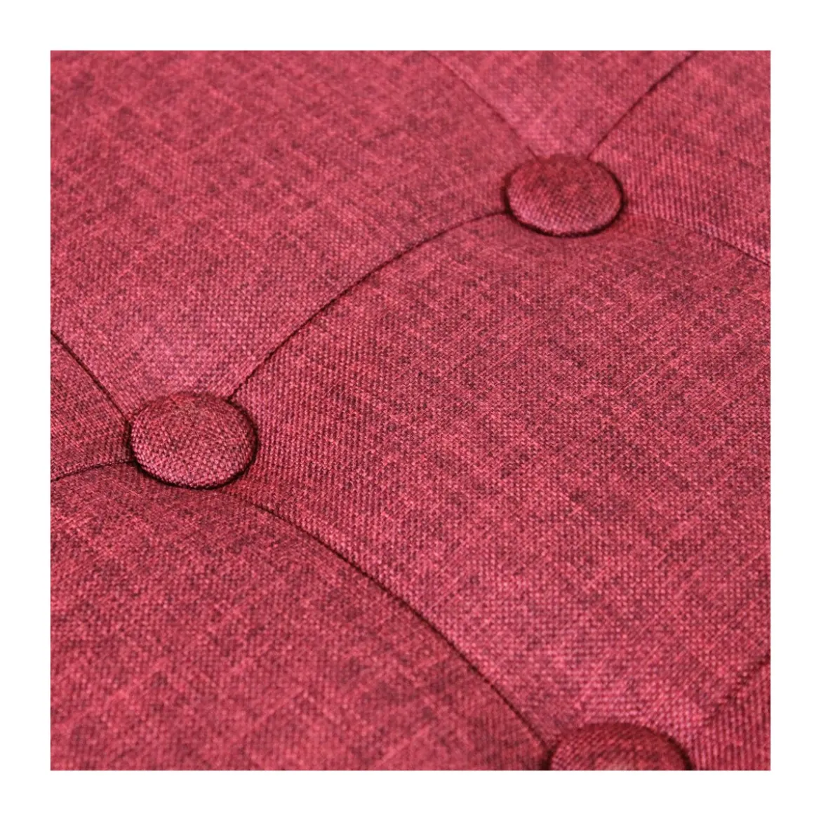 Pouf Contenitore Portaoggetti in Velluto Rosso Quadrato Portaoggetti 38x38x40 cm