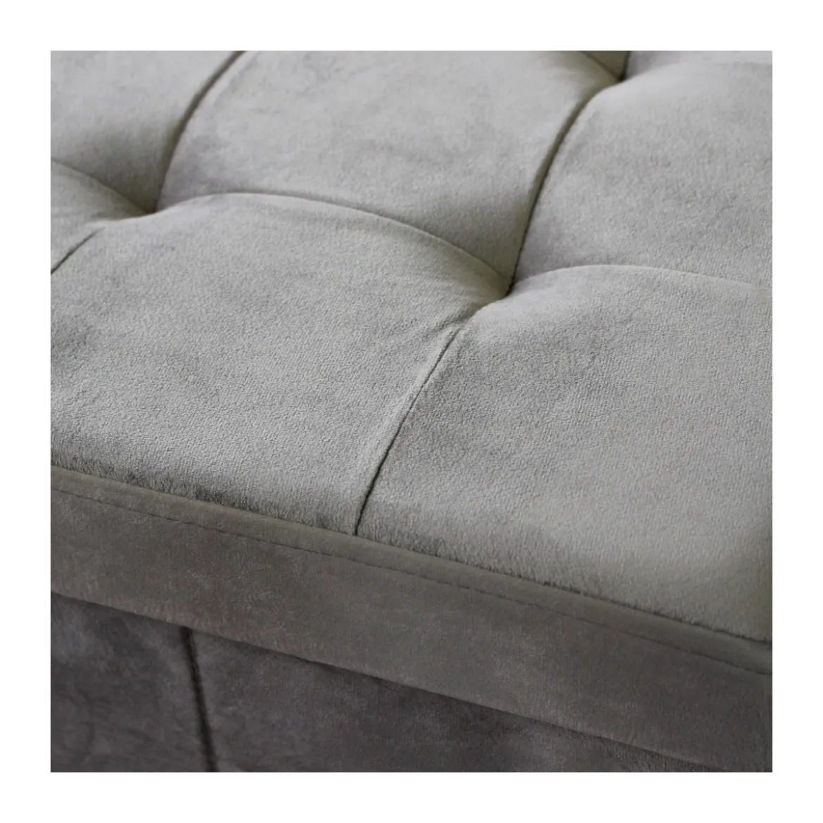 Pouf Contenitore Portaoggetti in Velluto Quadrato Portaoggetti 38x38 cm