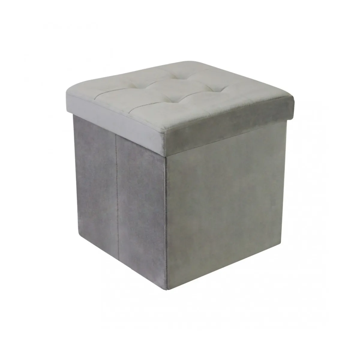 Pouf Contenitore Portaoggetti in Velluto Quadrato Portaoggetti 38x38 cm