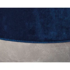 Pouff Secchiello con Maniglia Sgabello da Seduta e Poggiapiedi Blu