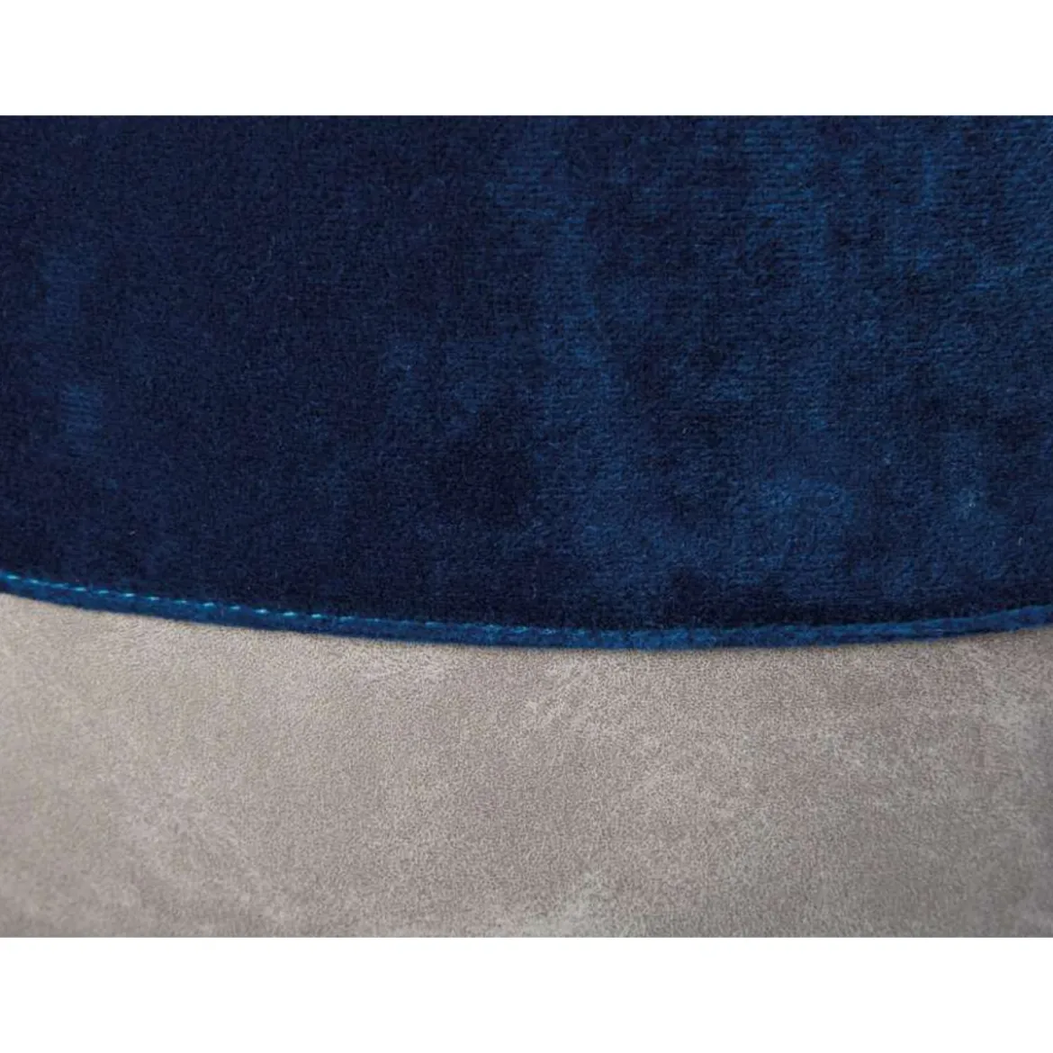 Pouff Secchiello con Maniglia Sgabello da Seduta e Poggiapiedi Blu