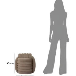 Pouf in Velluto Grigio Quadrato Elegante per Salotto Camera da Letto
