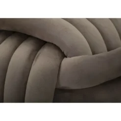 Pouf in Velluto Grigio Quadrato Elegante per Salotto Camera da Letto