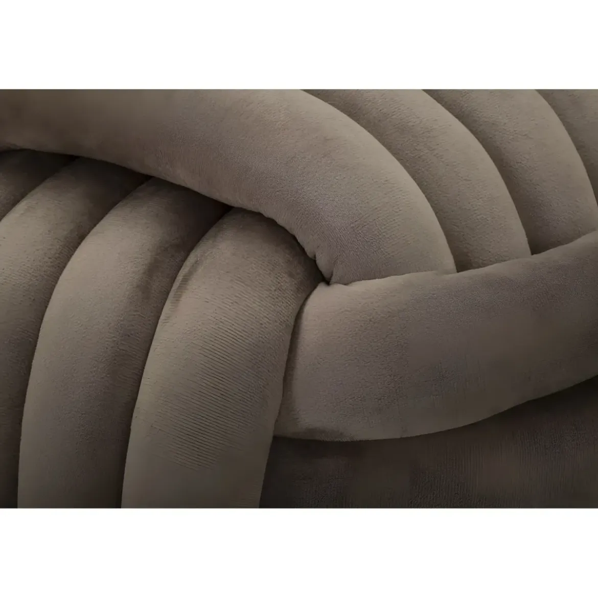 Pouf in Velluto Grigio Quadrato Elegante per Salotto Camera da Letto