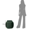Pouf in Velluto Verde Quadrato Elegante per Salotto Camera da Letto