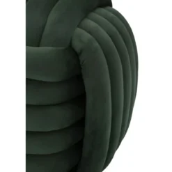 Pouf in Velluto Verde Quadrato Elegante per Salotto Camera da Letto