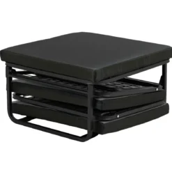 Pouf Letto Singolo Pieghevole Richiudibile Tortora 70x70 cm Salvaspazio