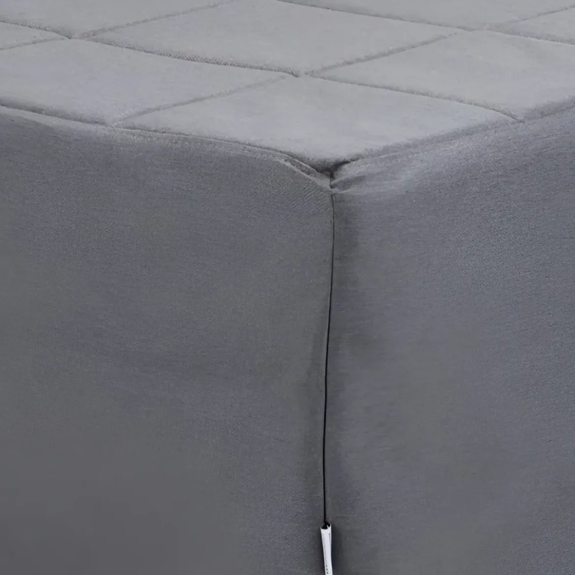 Pouf Letto Singolo Pieghevole Richiudibile Grigio 70x70 cm Salvaspazio