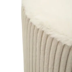 Pouf Moderno Cono Bianco Imbottito 41x41x45 cm Salone Camera
