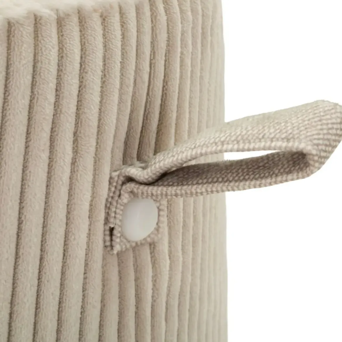 Pouf Moderno Cono Bianco Imbottito 41x41x45 cm Salone Camera