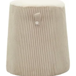 Pouf Moderno Cono Bianco Imbottito 41x41x45 cm Salone Camera