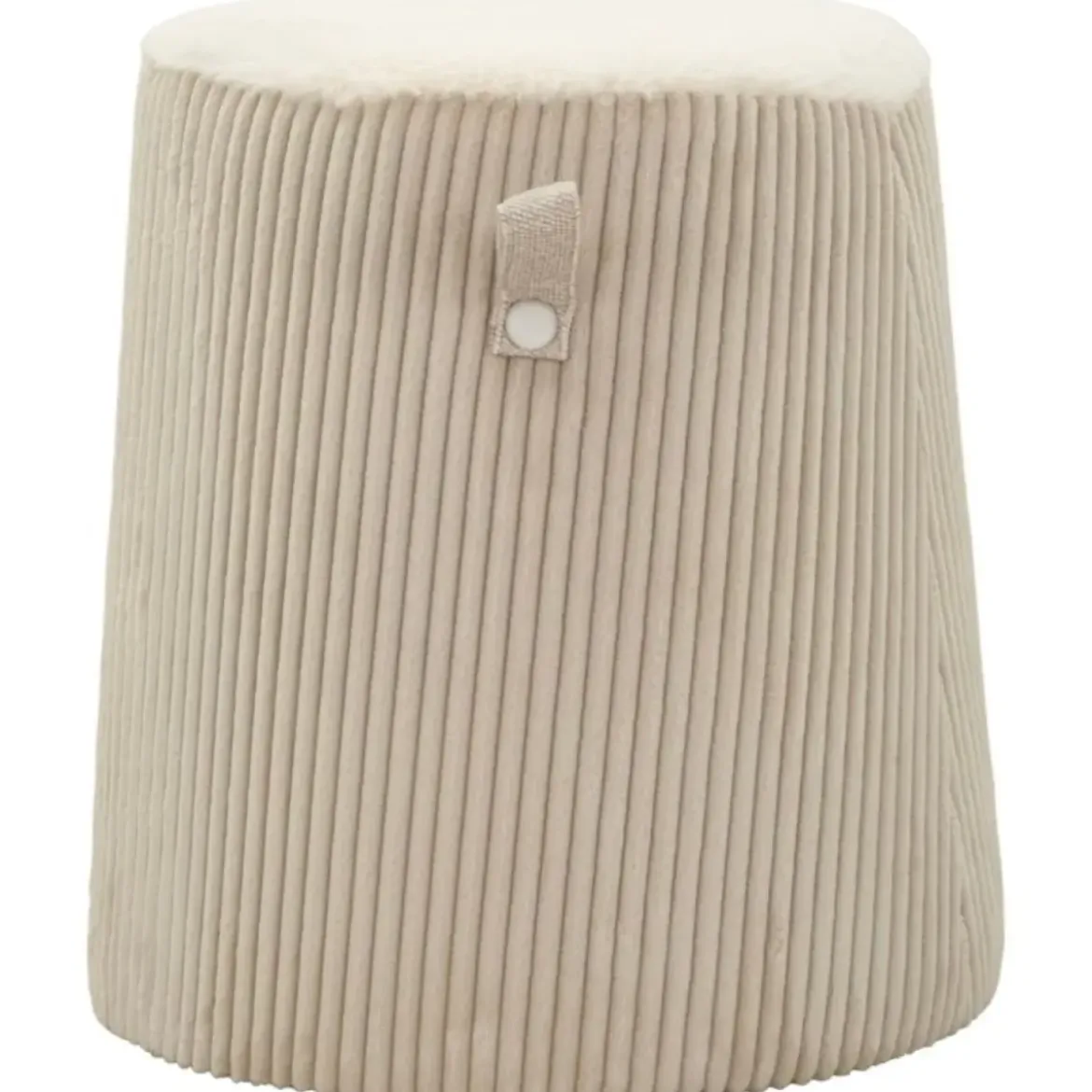 Pouf Moderno Cono Bianco Imbottito 41x41x45 cm Salone Camera