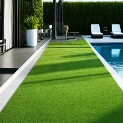 Prato Sintetico 5x1 m Drenante 40 mm Verde Effetto Erba UV Resistente